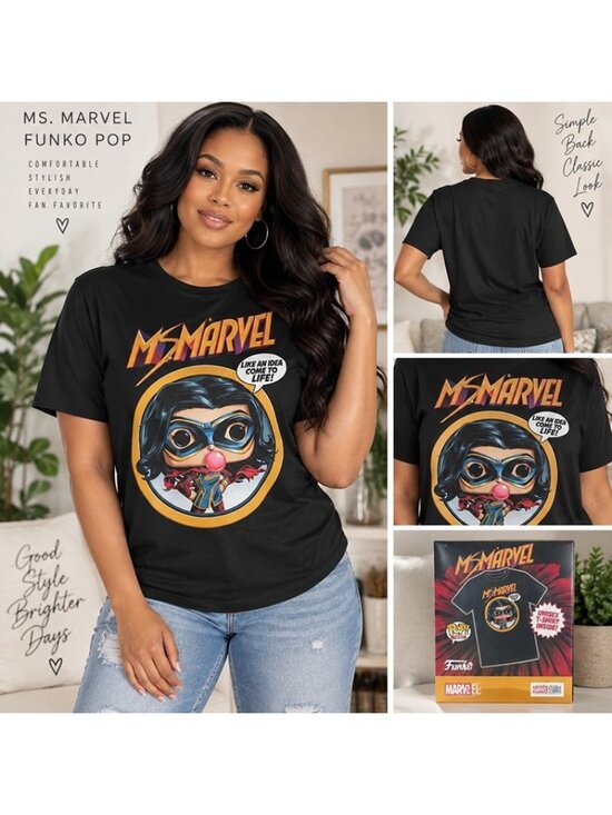 Marvel Tops - Funko Marvel Studios Ms. Marvel Limited Edition T-Shirt Black Size M Sealed